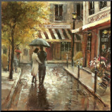 Romantic Stroll Mounted Print