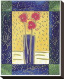 Pink Flowers on Yellow