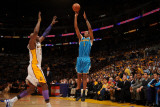 New Orleans Hornets v Los Angeles Lakers - Game One, Los Angeles, CA - April 17: Trevor Ariza and L
