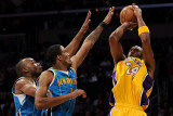 New Orleans Hornets v Los Angeles Lakers - Game Five, Los Angeles, CA - April 26: Kobe Bryant, Trev