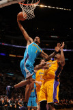 New Orleans Hornets v Los Angeles Lakers - Game Five, Los Angeles, CA - April 26: Trevor Ariza and 
