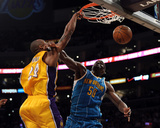 New Orleans Hornets v Los Angeles Lakers - Game Five, Los Angeles, CA - April 26: Kobe Bryant and E