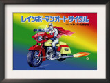 Japanese Superhero on Motorcycle