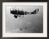 Curtiss JN-4 Jenny Aircraft With Model Wing Suspended Photograph - Edwards AFB, CA