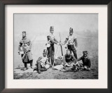 Soldiers Stand Rifles into Tripod Photograph - Crimea