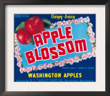Apple Blossom Apple Label - Wenatchee, WA