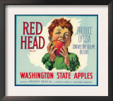 Red Head Apple Label - Wenatchee, WA