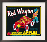 Red Wagon Apple Label - Yakima, WA