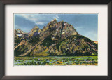 Grand Teton National Park, Wyoming, General View of Grand Teton Mountain