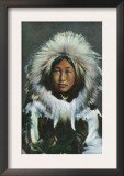 Alaska, View of Obleka, an Eskimo Native Girl in Costume