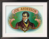 Joe Anderson Brand Cigar Box Label