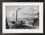 New York City, New York, View of Ferry Docking in Brooklyn
