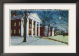 Lexington, VA, Exterior View of Washington, Lee University at Night during Winter