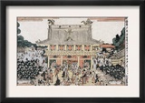 Kameido Tenmangu Shrine, Japanese Wood-Cut Print