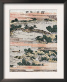 Evening Glow at Seta, Japanese Wood-Cut Print