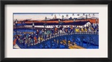 Steel Bridge at Higashibori, Osaka, Japanese Wood-Cut Print