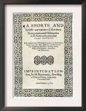 Title Page of Jacques Cartier's Book about His Discoveries in Canada, c.1580
