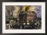 Pro-Slavery Mob Burning the Print-Shop of Abolitionist Elijah P. Lovejoy, Alton, Illinois, 1835