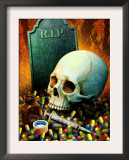 Drugs, Skull, and a Gravestone