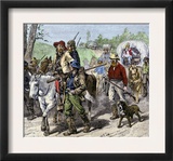 Missouri Border Ruffians Entering Kansas to Vote for Slavery in the Territory