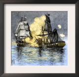 USS Frigate Chesapeake Engaging the British Ship Shannon, War of 1812