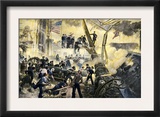 Admiral David G. Farragut in the Rigging during the Battle of Mobile Bay, 1864, American Civil War