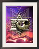 The Star of David with a Shofar Coming out of the Center