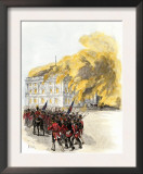 British Army Burning the White House in 1814 during the War of 1812