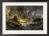 Sea Battle of Actium, in Which Octavius Defeated Antony and Cleopatra, 31 Bc