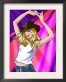 Woman in Cowboy Hat Dancing