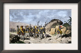 Francisco Pizarro Draws a Line in the Sand in Panama Daring His Men to Follow Him to Peru, c.1530