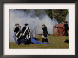 Artillery Demonstration, Revolutionary War Reenactment at Yorktown Battlefield, Virginia