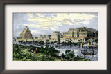 Assyrian Royal Palace at Nineveh on the Tigris River, before its Destruction in 612 Bc