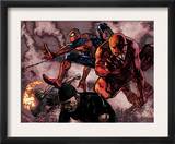 Daredevil #60 Group: Daredevil, Spider-Man, Iron Fist, and Luke Cage Fighting