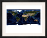Buy Topographic & Bathymetric Shading of Full Earth at AllPosters.com