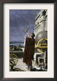 Greek Astronomer Hipparchus Mapping the Stars over Alexandria, Ancient Egypt
