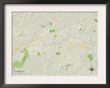 Political Map of Gastonia, NC