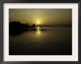 Westlake with Chineese Pavillon During Sunset, China