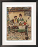 Illustration From Little Jack Sprat Of Couple Eating