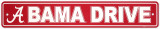 University of Alabama Street Sign