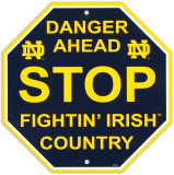 University of Notre Dame Stop Sign