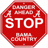 University of Alabama Stop Sign Wall Sign