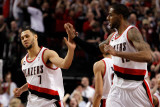 Dallas Mavericks v Portland Trail Blazers - Game Four, Portland, OR - APRIL 23: Brandon Roy and LaM