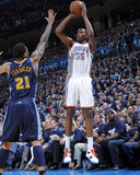 Denver Nuggets v Oklahoma City Thunder - Game Five, Oklahoma City, OK - APRIL 27: Kevin Durant and 