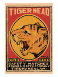 Tiger Head Safety Matches