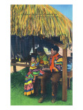 Buy Everglades Nat'l Park, Florida - Seminole Indian Family at Home at AllPosters.com