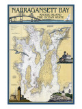 Narragansett Bay, Rhode Island Nautical Chart