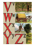Buy V, W, X, Y, Z Illustrated Letters at AllPosters.com