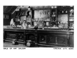 Virginia City, Montana - Interior View of Bale of Hay Saloon Kunstdruck