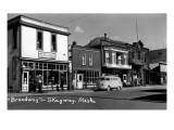 Buy Skagway, Alaska - VW Bus Parked outside Red Onion Saloon at AllPosters.com
